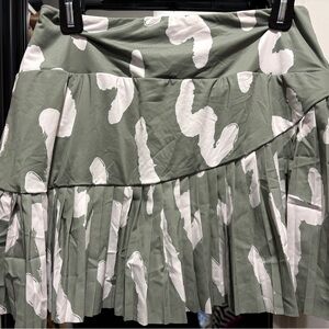 CROSBY by Mollie Burch Olive and Cream Court Skort - NWT